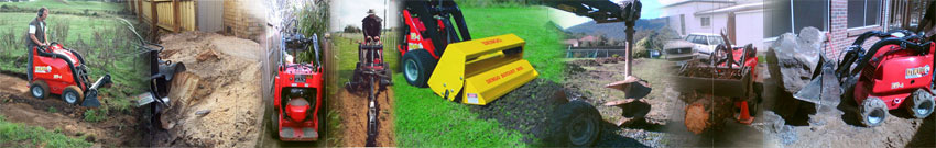 Welcome to Melbourne Mini Diggers for all your Trenching, Postholes, Rotary Hoeing, StumpGrinding, Soil Moving, Driveways, Excavation in small access areas