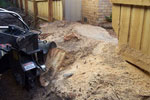 The Dingo Stump Grinder can be quickly changed to throw left, right, or forward, so it can really get into those tight corners. It can also grind stumps to 600mm (2 feet) underground